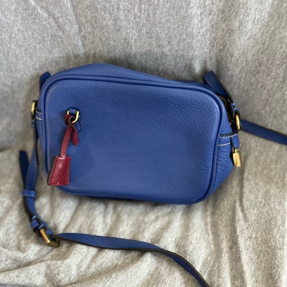 J. Crew Royal Blue Crossbody Bag with Red Accent
